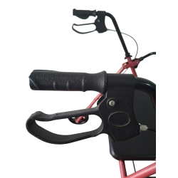 Andador con 4 ruedas asiento frenos adultos plegable aluminio ortopedia 24 horas - ortopedia24horas.pe