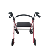 Andador con 4 ruedas asiento frenos adultos plegable aluminio ortopedia 24 horas - ortopedia24horas.pe